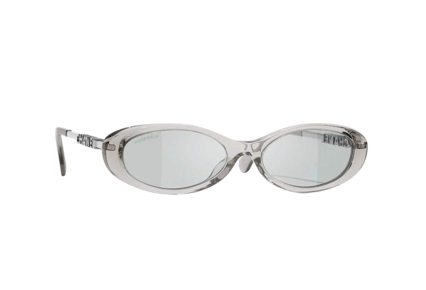 Chanel Oval Crystal Gray
