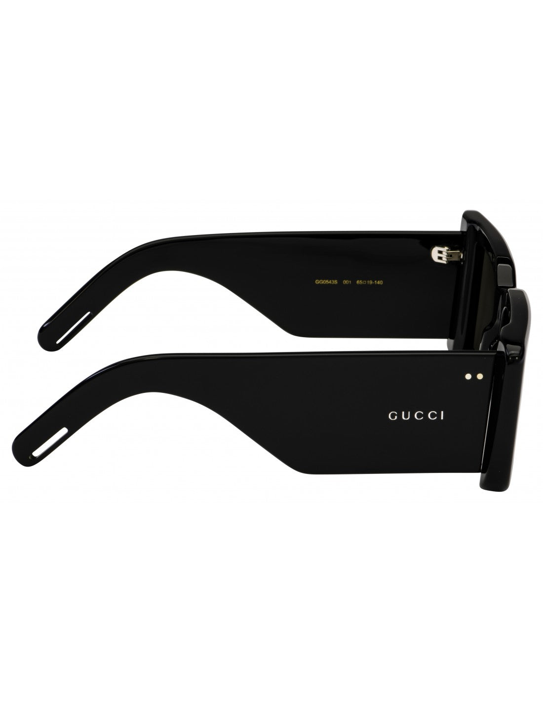 Gucci GG0543S 001 Square Oversized Negro Dorado Original