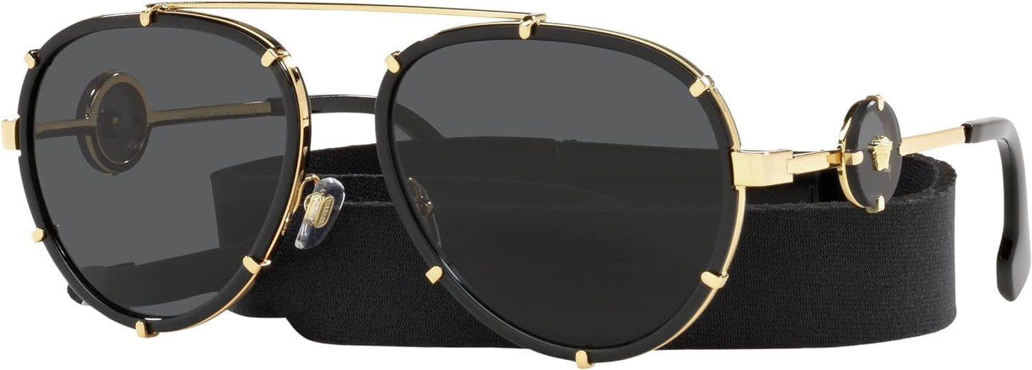 Versace VE2232, Negro/Gris oscuro
