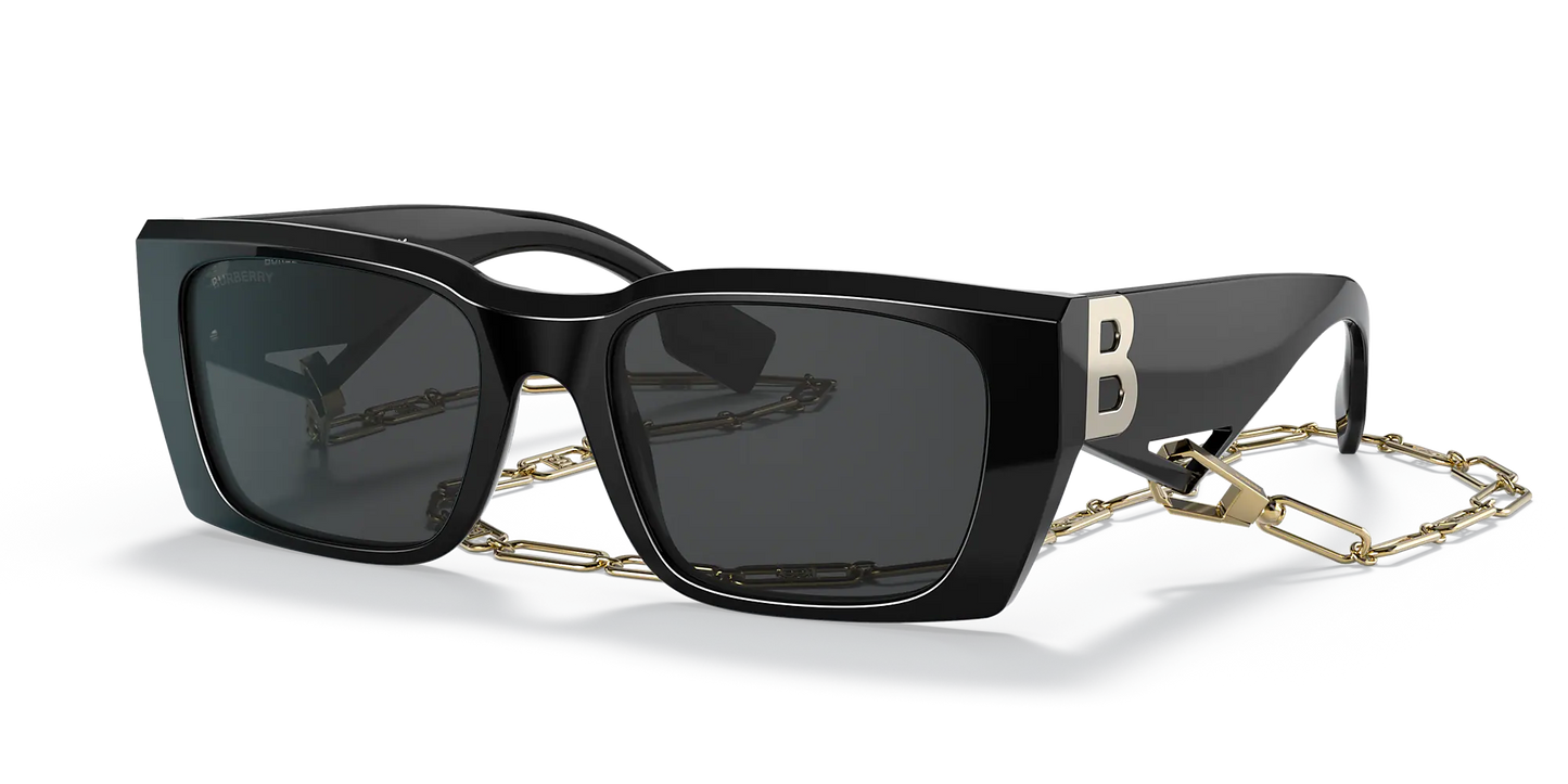 Burberry BE4336 Poppy Rectangle Black/Gold