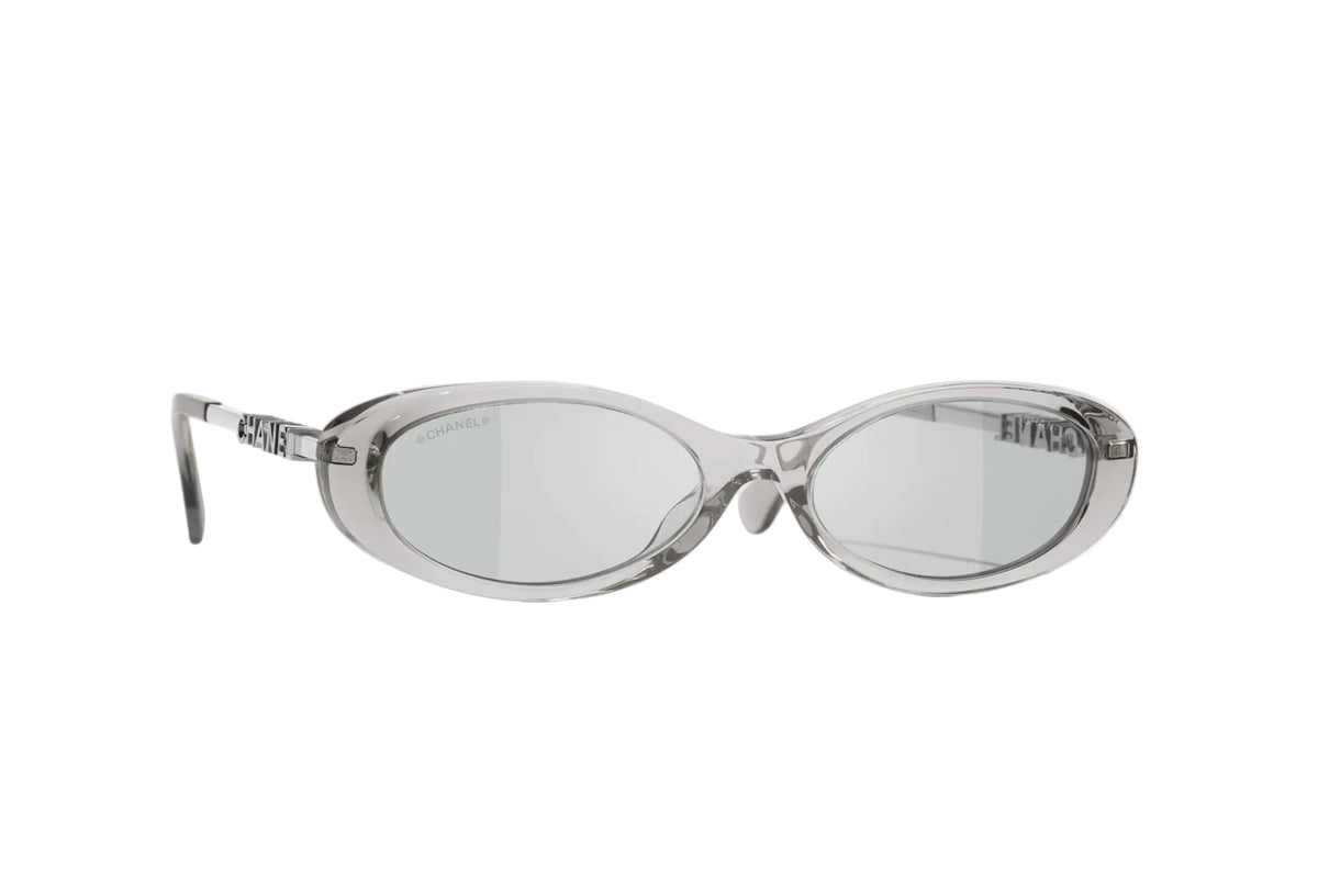Chanel Oval Crystal Gray