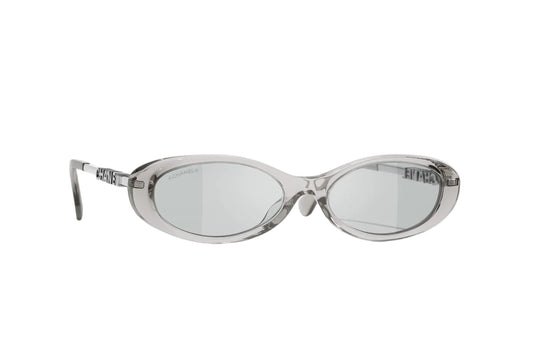Chanel Oval Crystal Gray