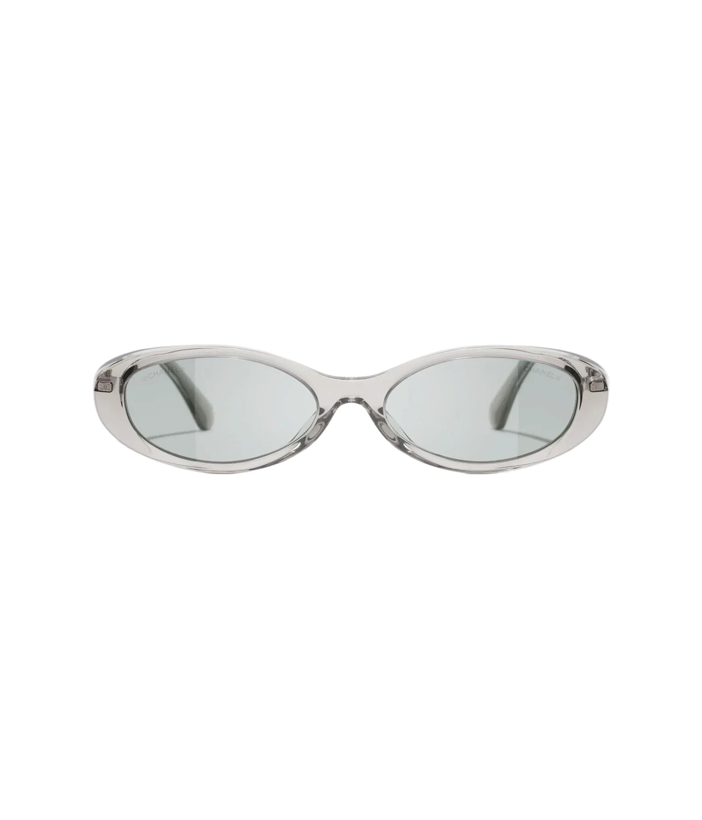Chanel Oval Crystal Gray