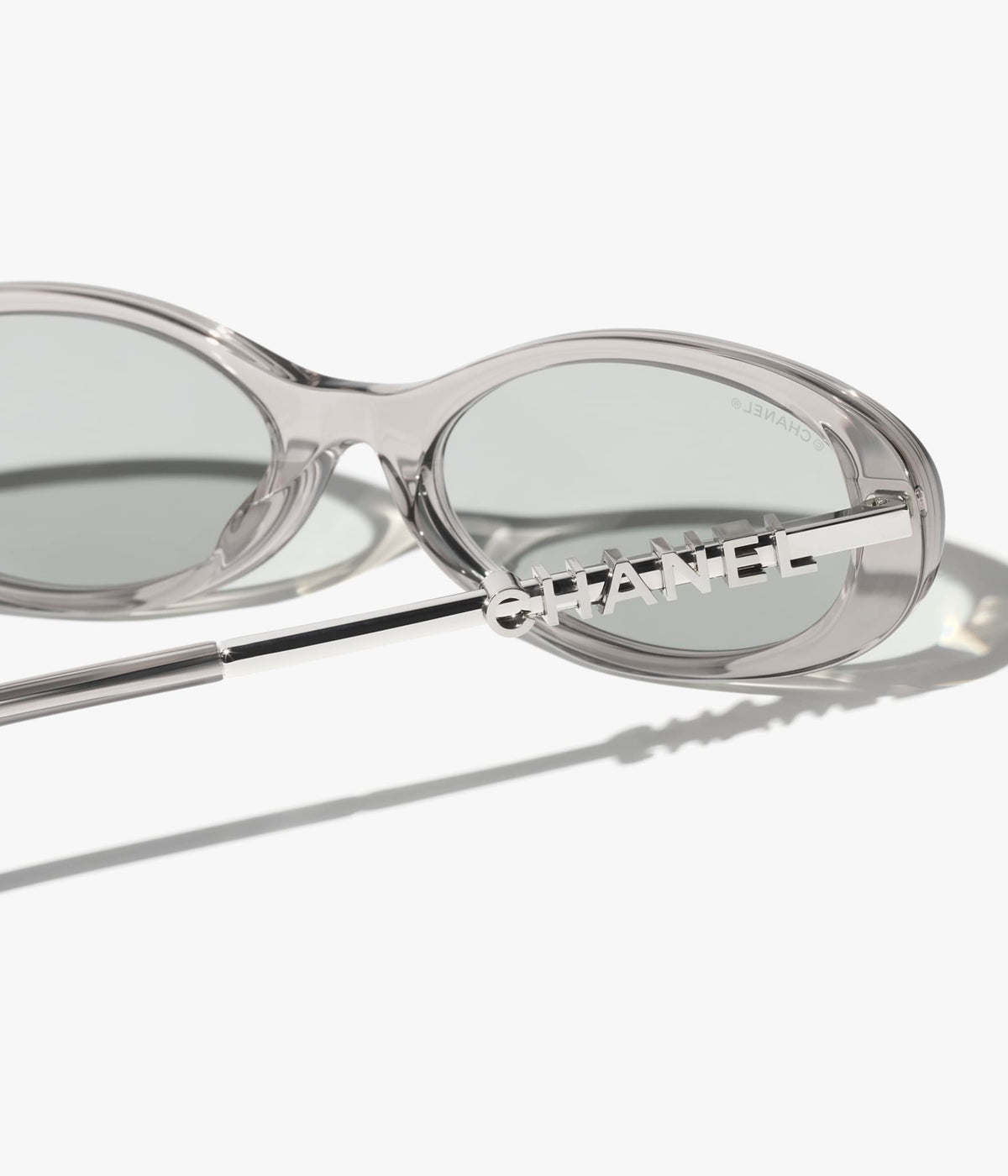 Chanel Oval Crystal Gray