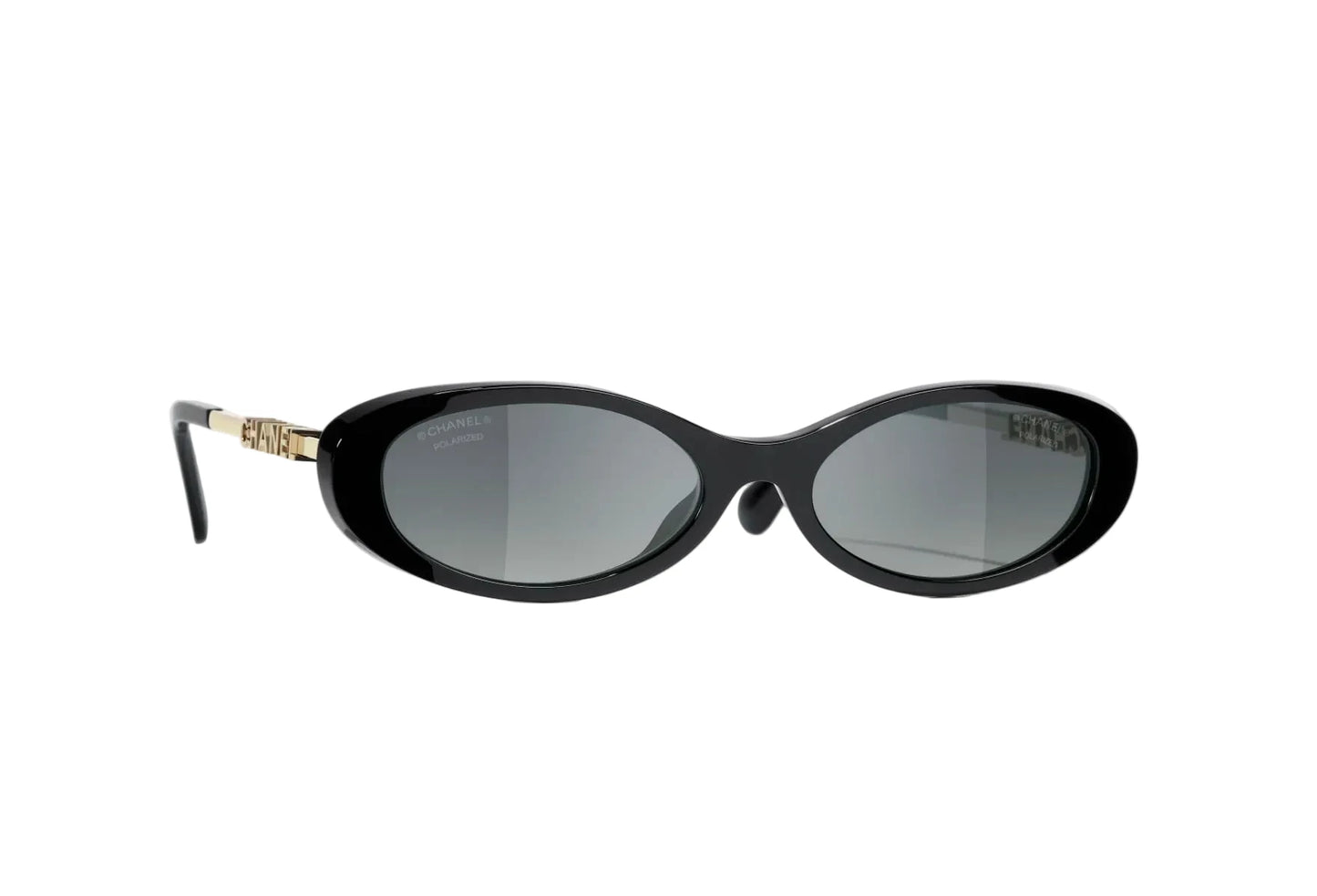 Chanel Oval Acetato Black Gold