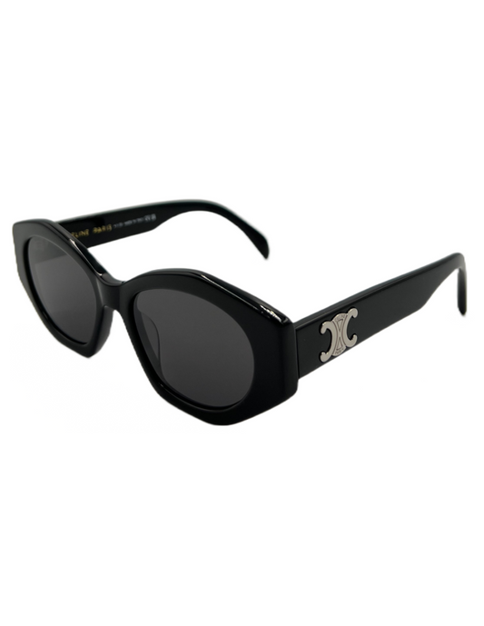 Celine CL40238U 01A TRIOMPHE 08 Black Silver