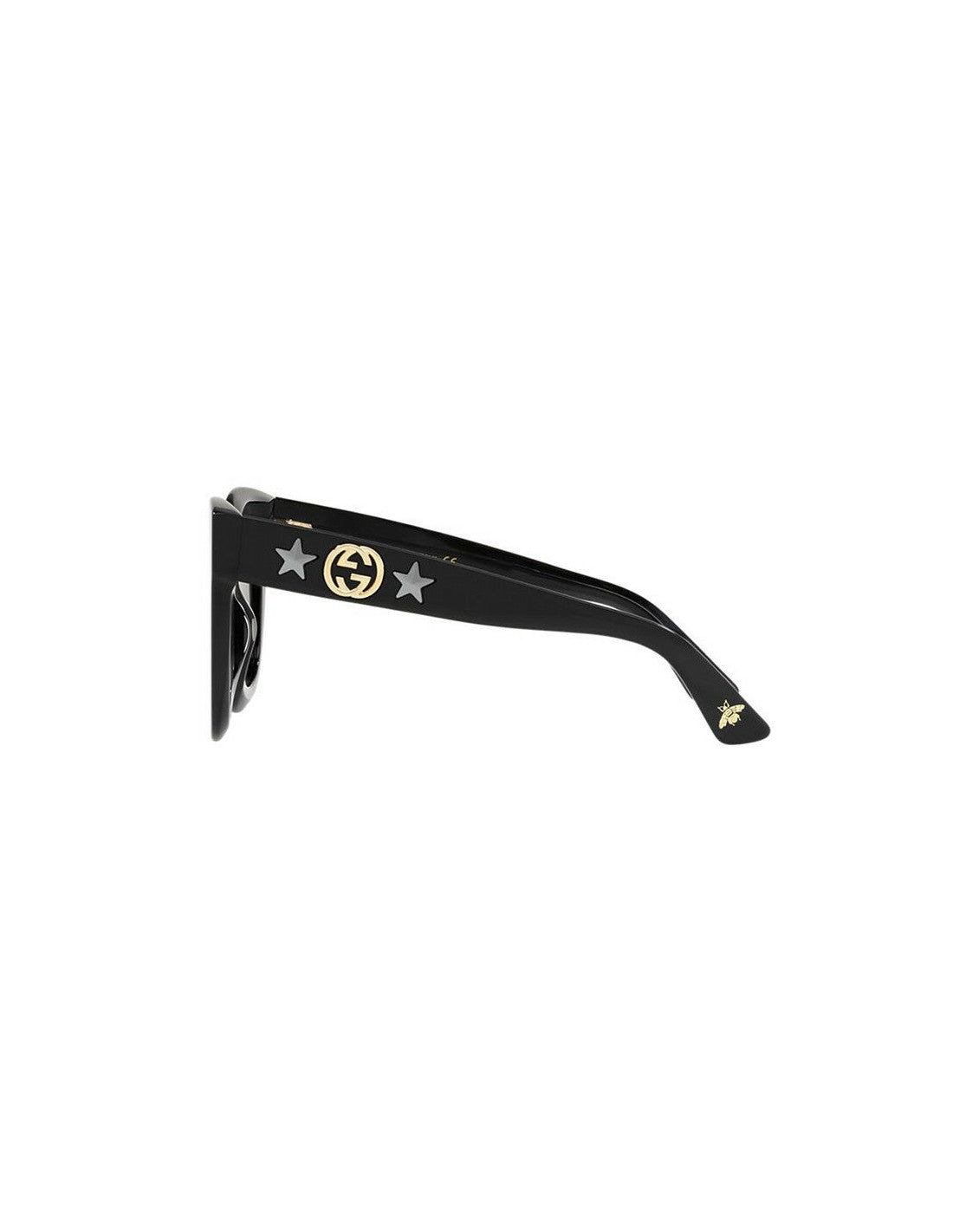Gucci Gg0208s 002 Square Oversized Negro Plata Espejo
