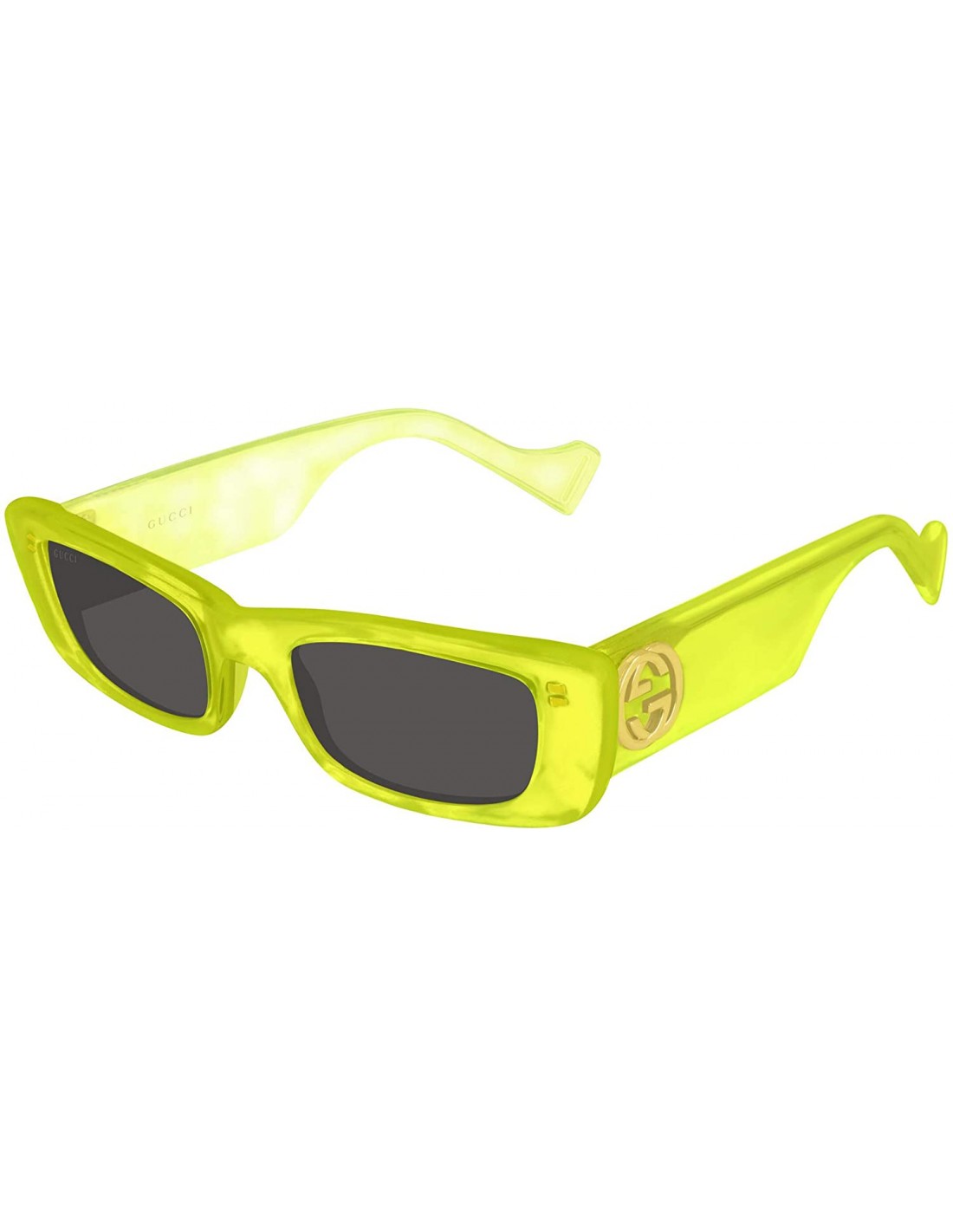 Gucci Gg0516S 004 Rectangle Shape Negro Verde Fluorescente Original