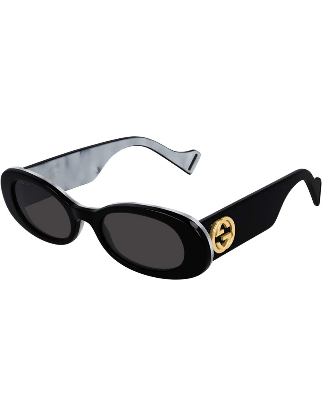 Gucci Gg0517S 001 Oval Shape Negro Transferencia Blanco Original