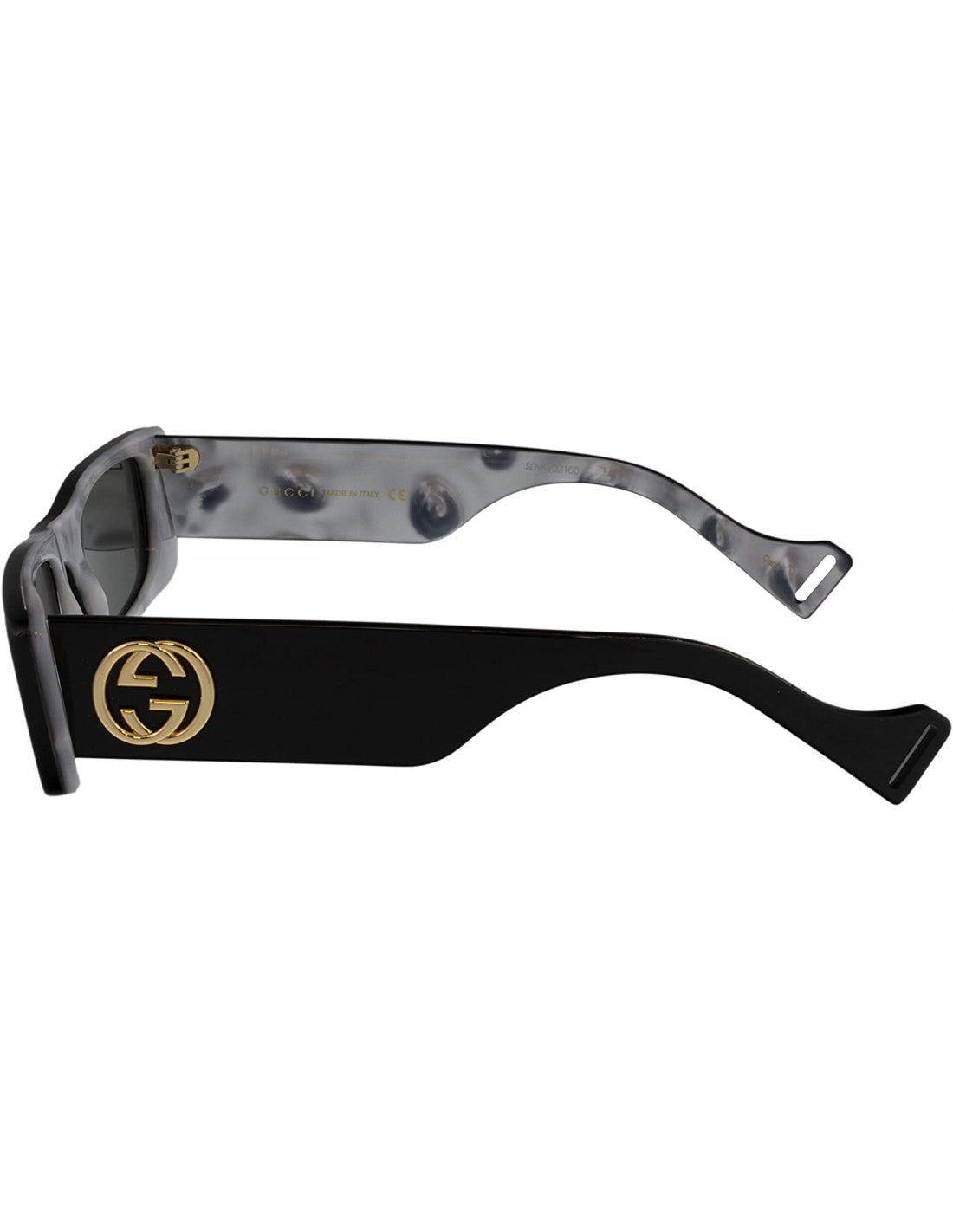 Gucci Gg0517S 001 Oval Shape Negro Transferencia Blanco Original