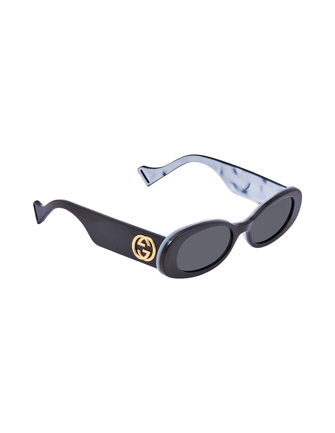 Gucci Gg0517S 001 Oval Shape Negro Transferencia Blanco Original