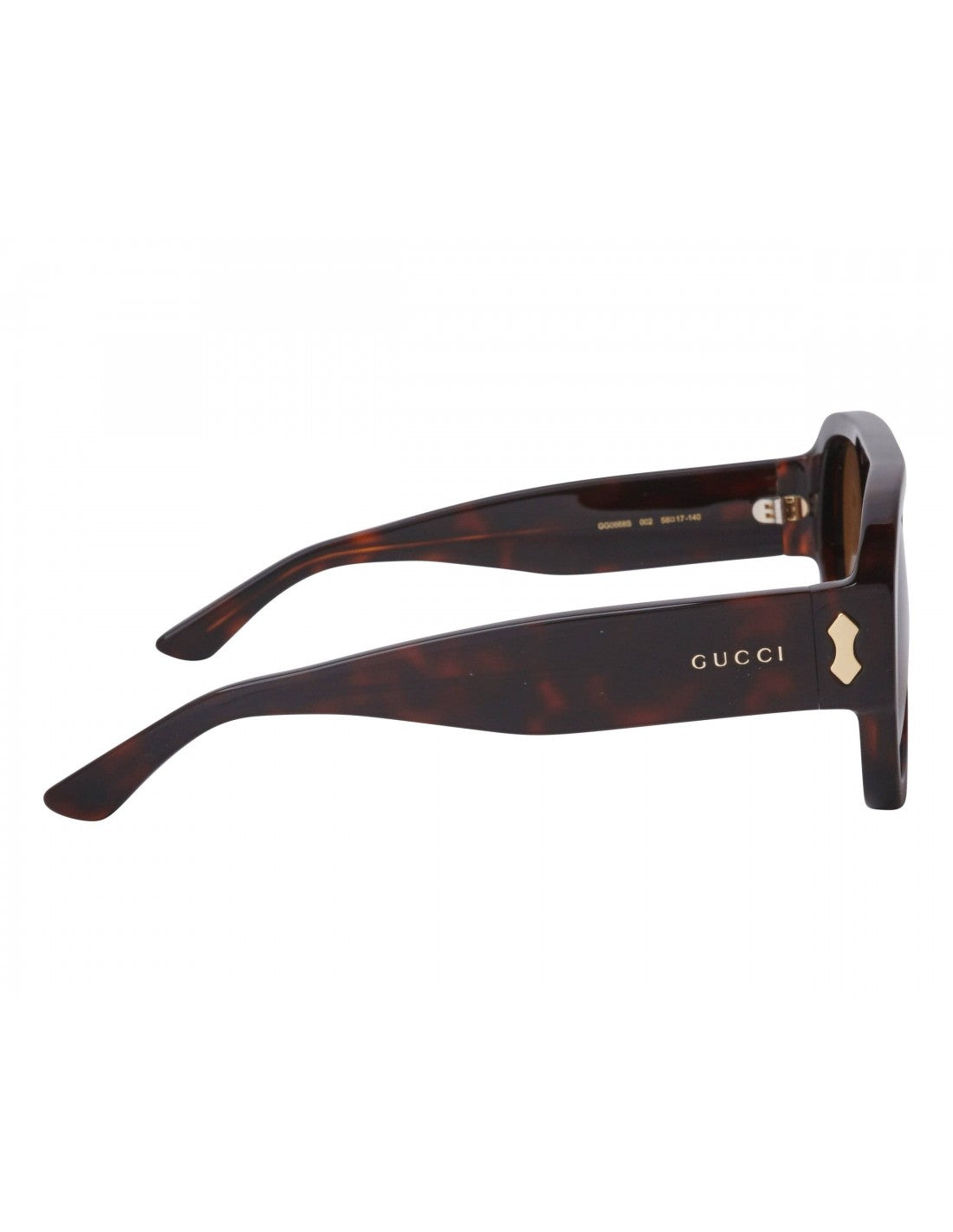 Gucci GG0668S 003 Aviator Square Acetato Carey Cafe