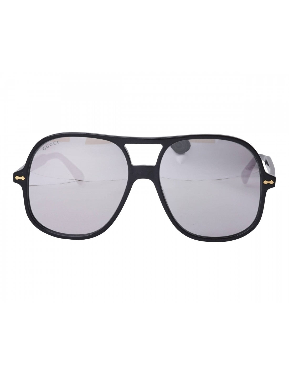 Gucci GG0706S 001 New Aviator Plata Espejo Negro Dorado Original