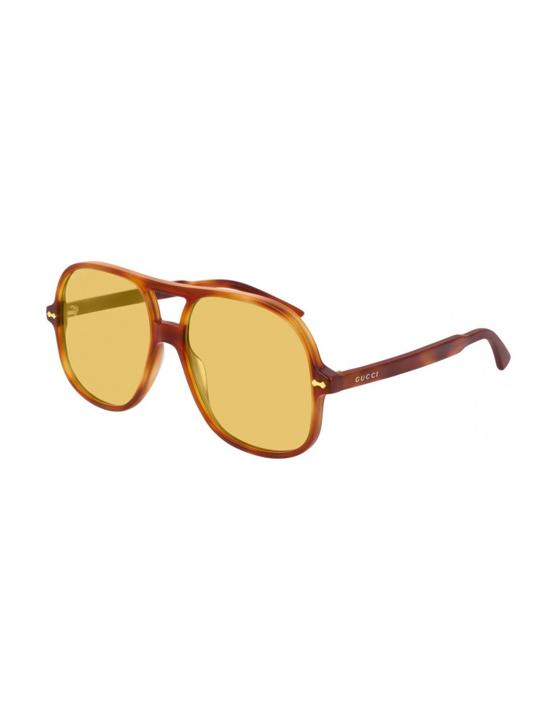 Gucci GG0706S 005 New Aviator Ambar Carey Amarillo Original