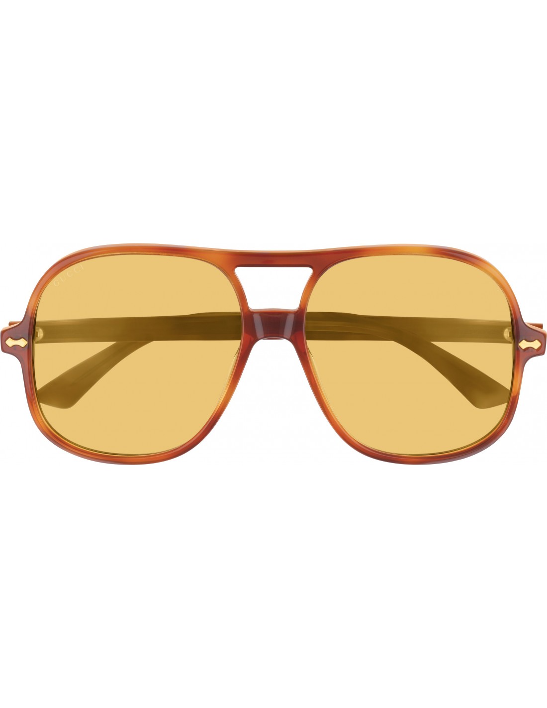 Gucci GG0706S 005 New Aviator Ambar Carey Amarillo Original