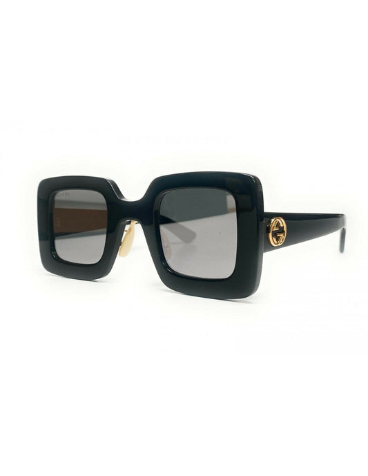 Gucci Gg0780S 004 Square Shape Negro Gris Nuevo Original
