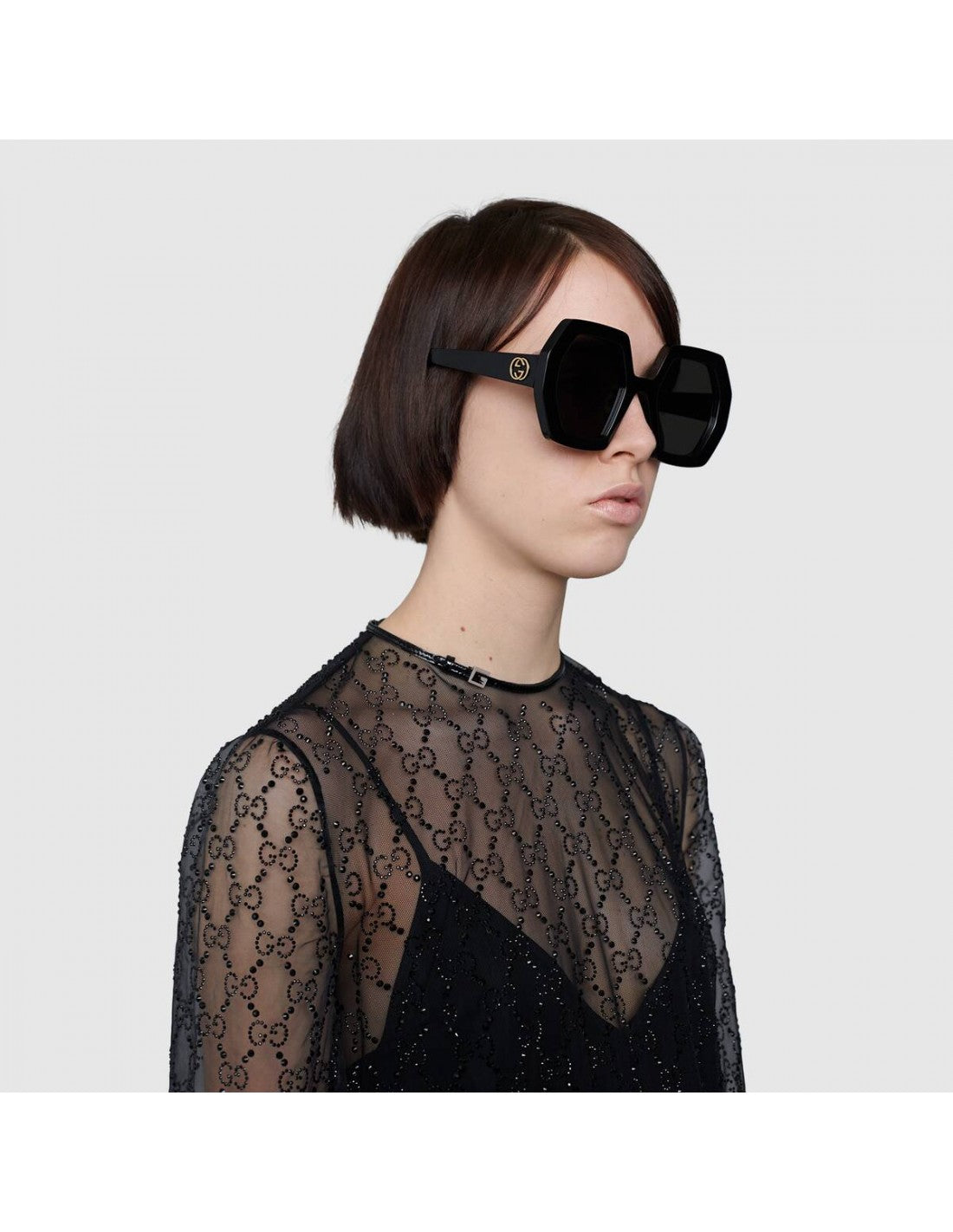 Gucci Gg0772s 004 Fashion Inspired Ivory Black Gris