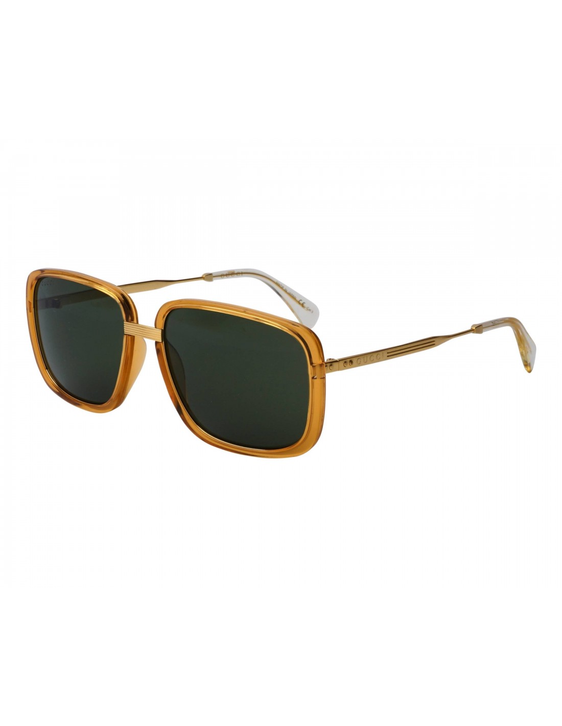 Gucci Gg0787s 001 Square shape Naranja Negro Dorado Original