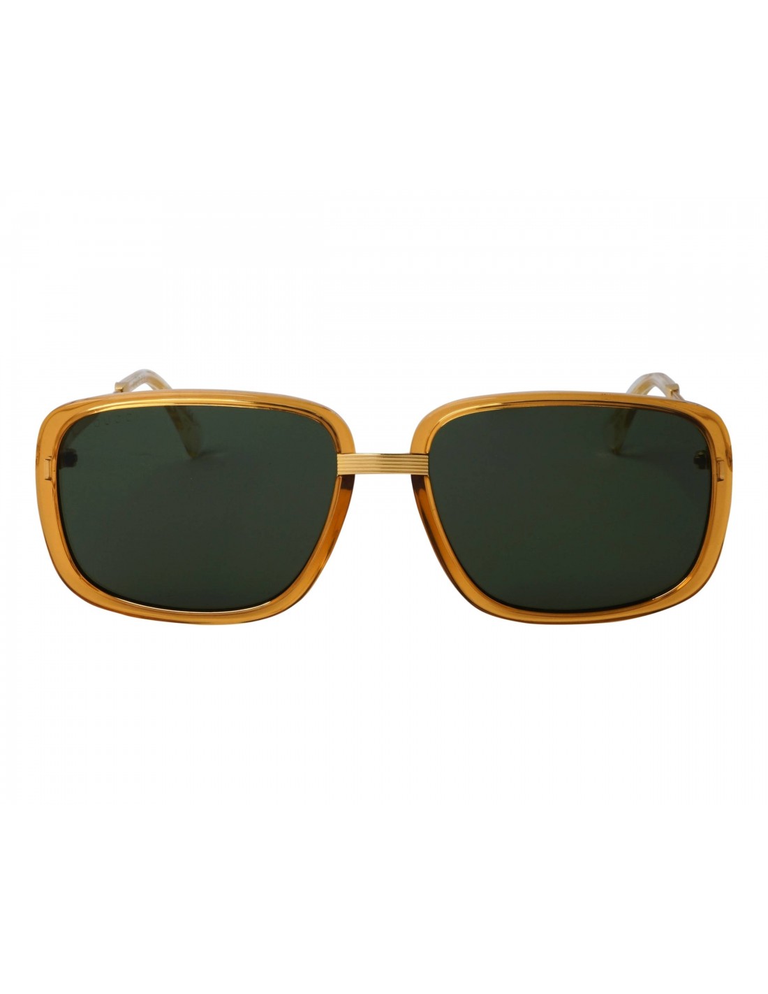 Gucci Gg0787s 001 Square shape Naranja Negro Dorado Original