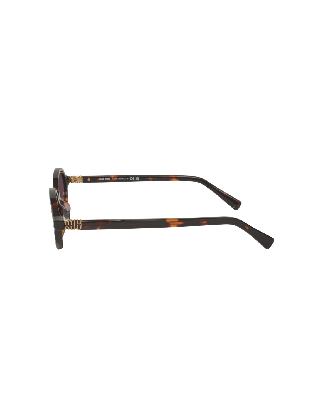 Miu Miu Oval Shape Tortoise Wine
