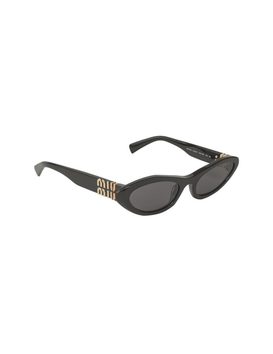 Miu Miu Oval Shape Black Gold