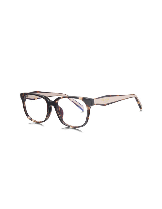 Prada SPR 17ZV 07R-1O1 Oftálmico Square Shape Tortoise
