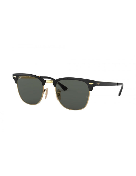 Ray Ban Rb3716 187/58 Clubmaster Metal Negro G-15 Dorado Polarizado