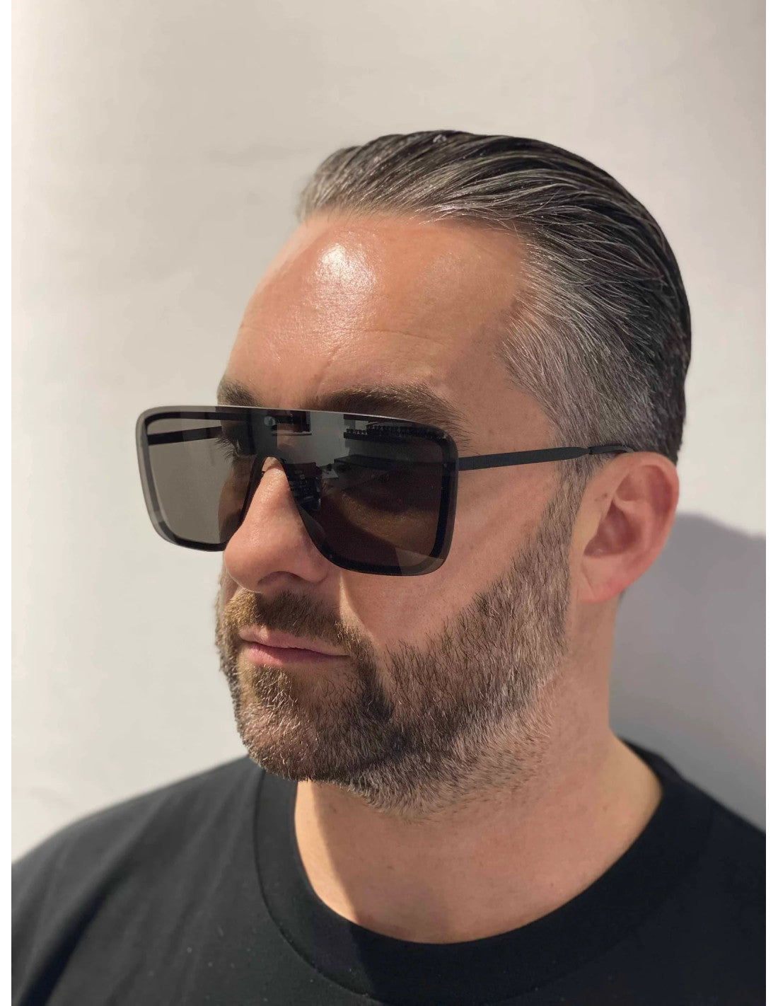 SAINT LAURENT SL 364 002 MASK Shield Negro